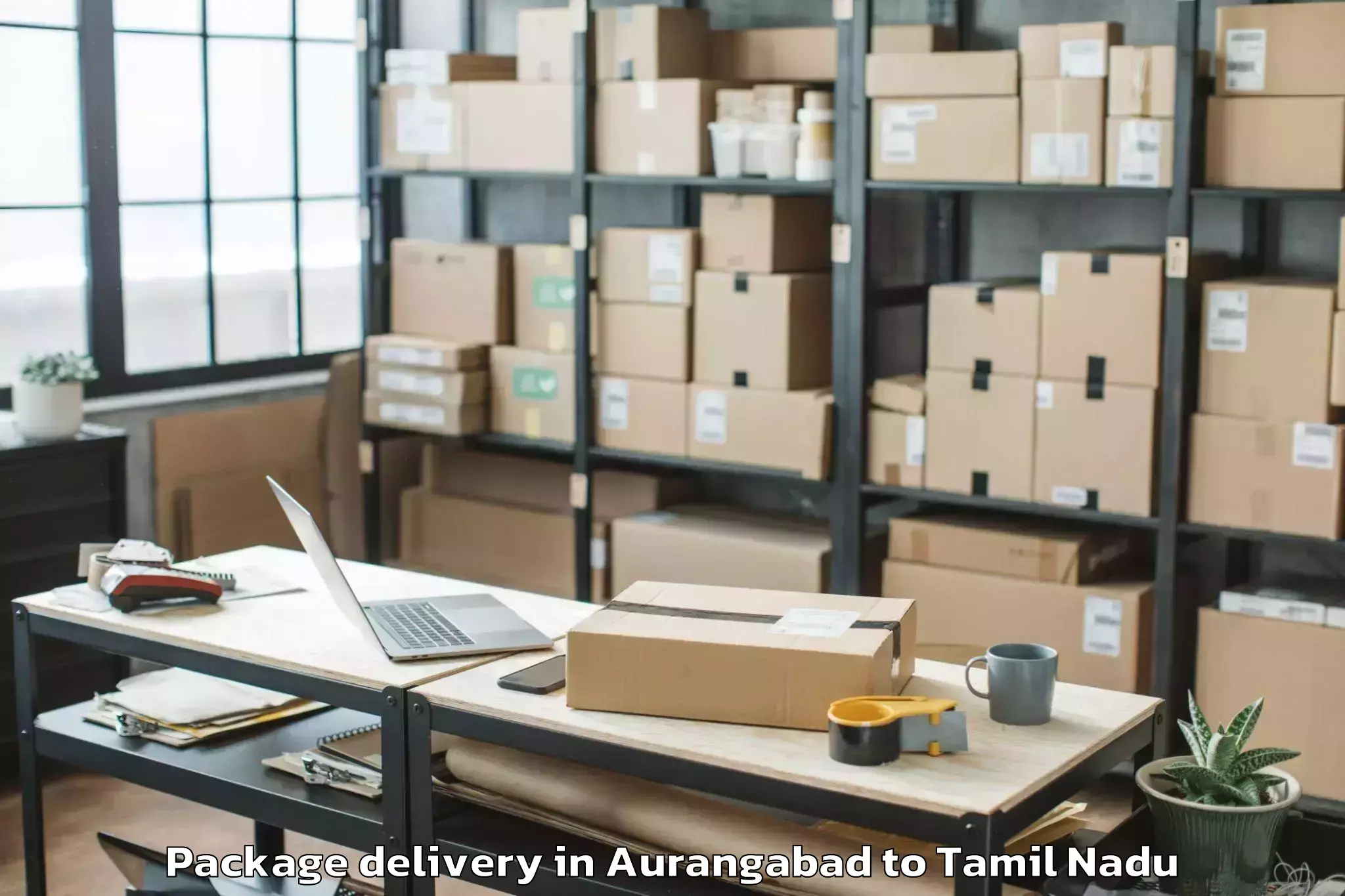 Quality Aurangabad to Ettaiyapuram Package Delivery